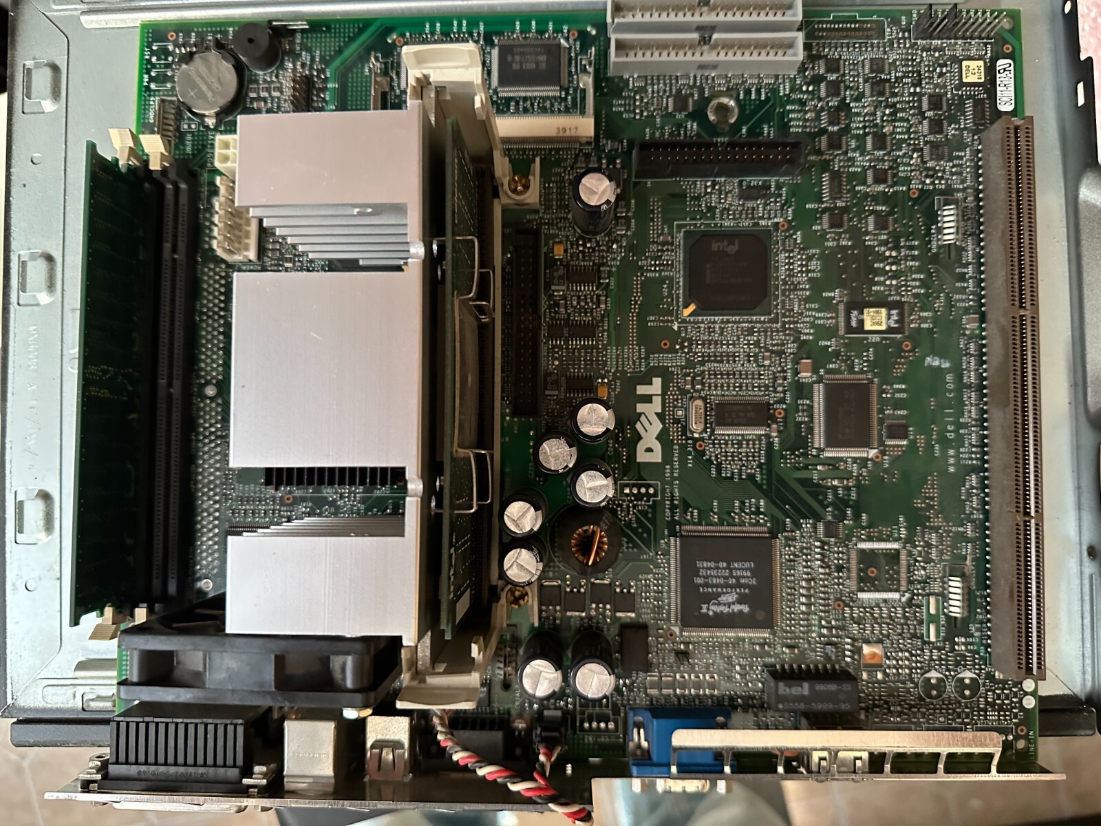 Vintage Dell Optiplex G1 Motherboard w/ Celeron 400MHZ CPU and 64MB RAM