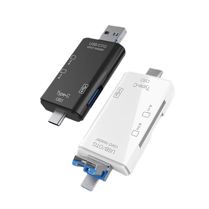 6 in 1 USB 3.0 Type C Card Reader SD Micro SD TF OTG Memory Adapter Laptop PC US