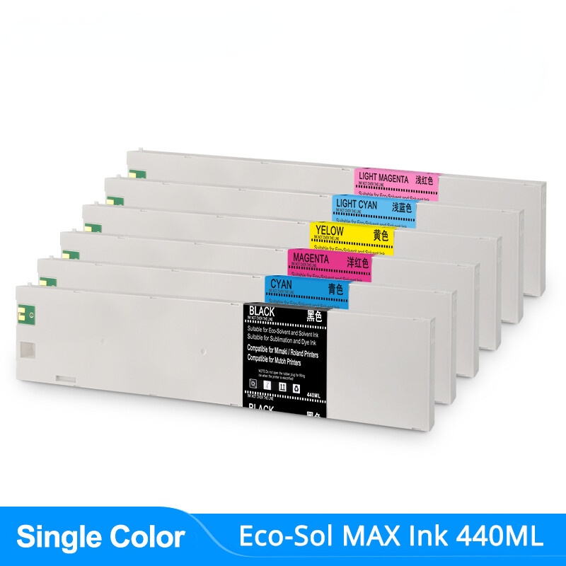 6PC 440ML  Replacement Ink Cartridge ESL3 For Roland BN-20 SP-i Series Printers