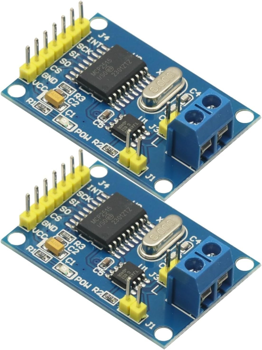 2Pcs MCP2515 CAN Bus Driver Module Board TJA1050 Receiver SPI for 51 ARM Cont...