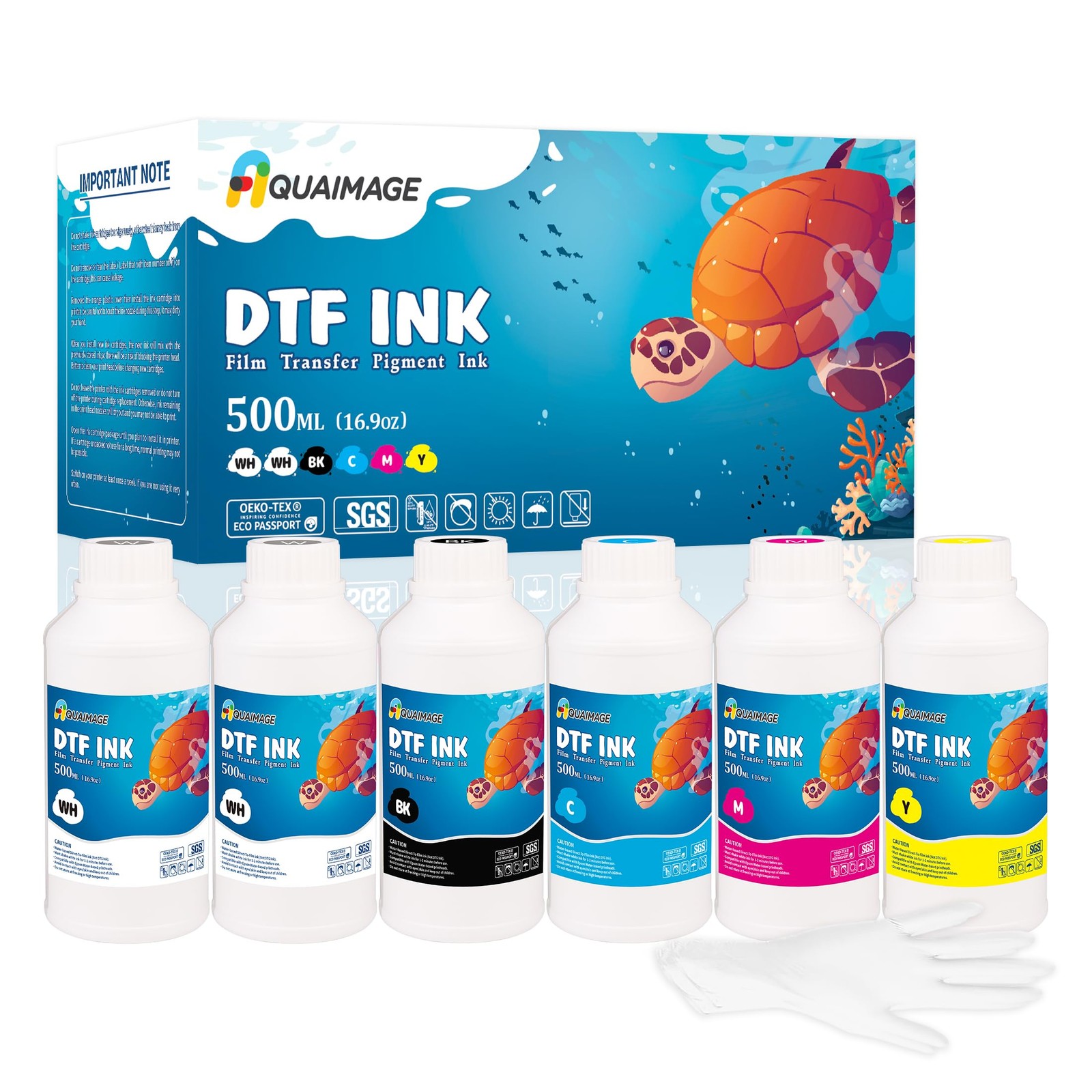Aquaimage Premium DTF Ink 3000ML For ET-8550, XP-15000 L1800 P400 P800 P600