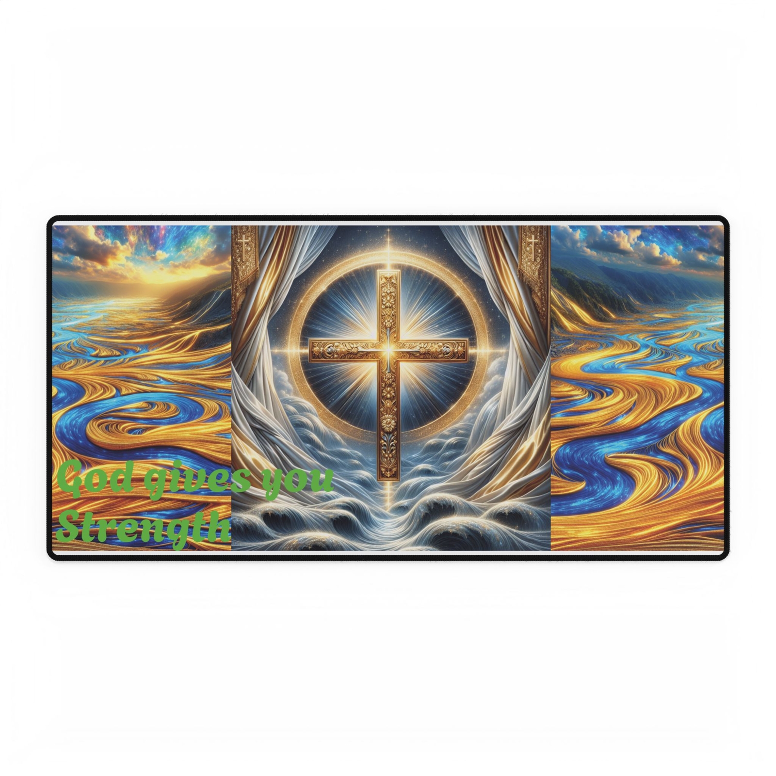 Christian Inspirational Desk Mat, Office Decor Work Pad, Bible Verse Mouse Pad,