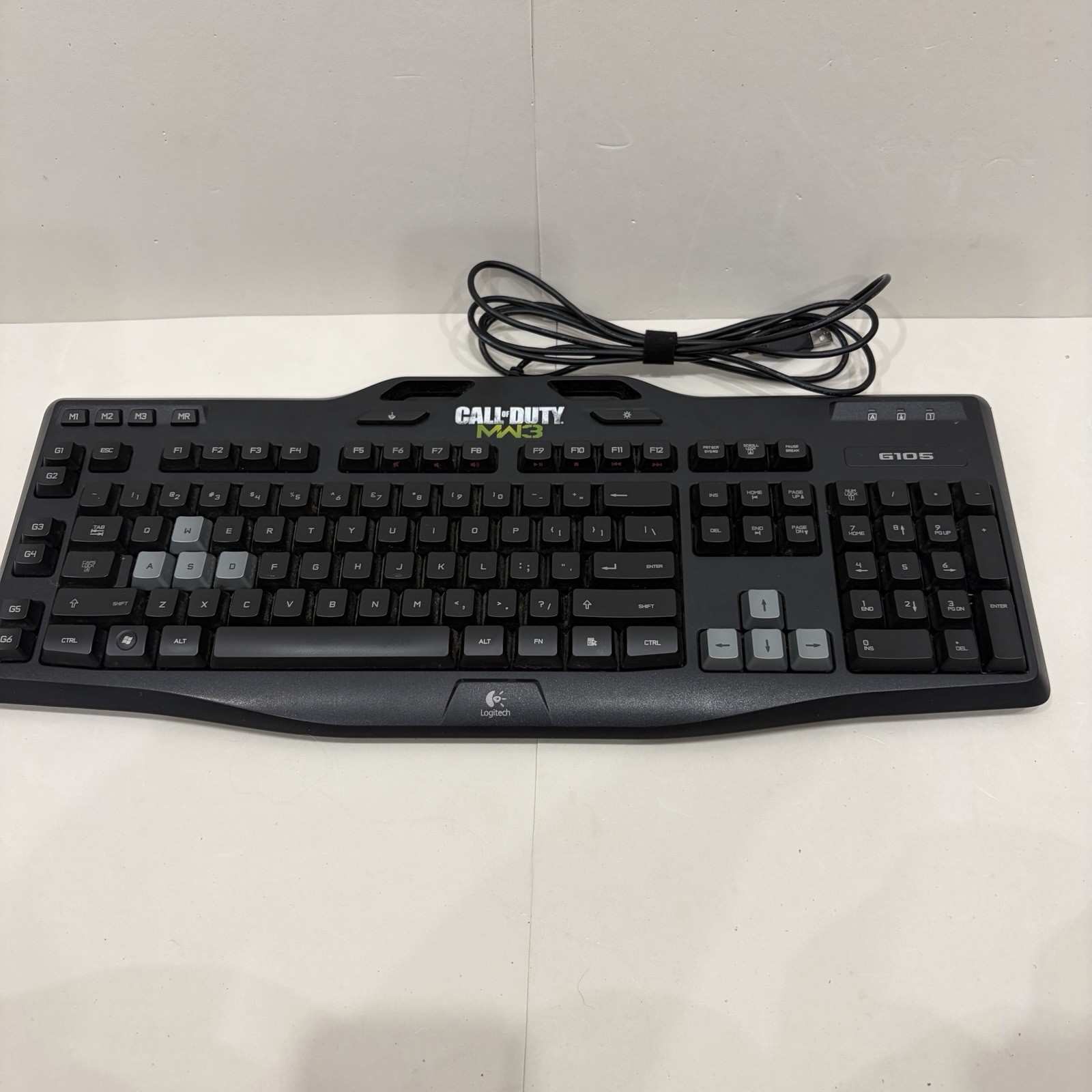 Logitech G105 Call of Duty MW3 Gaming Keyboard | Missing Left Leg/stand