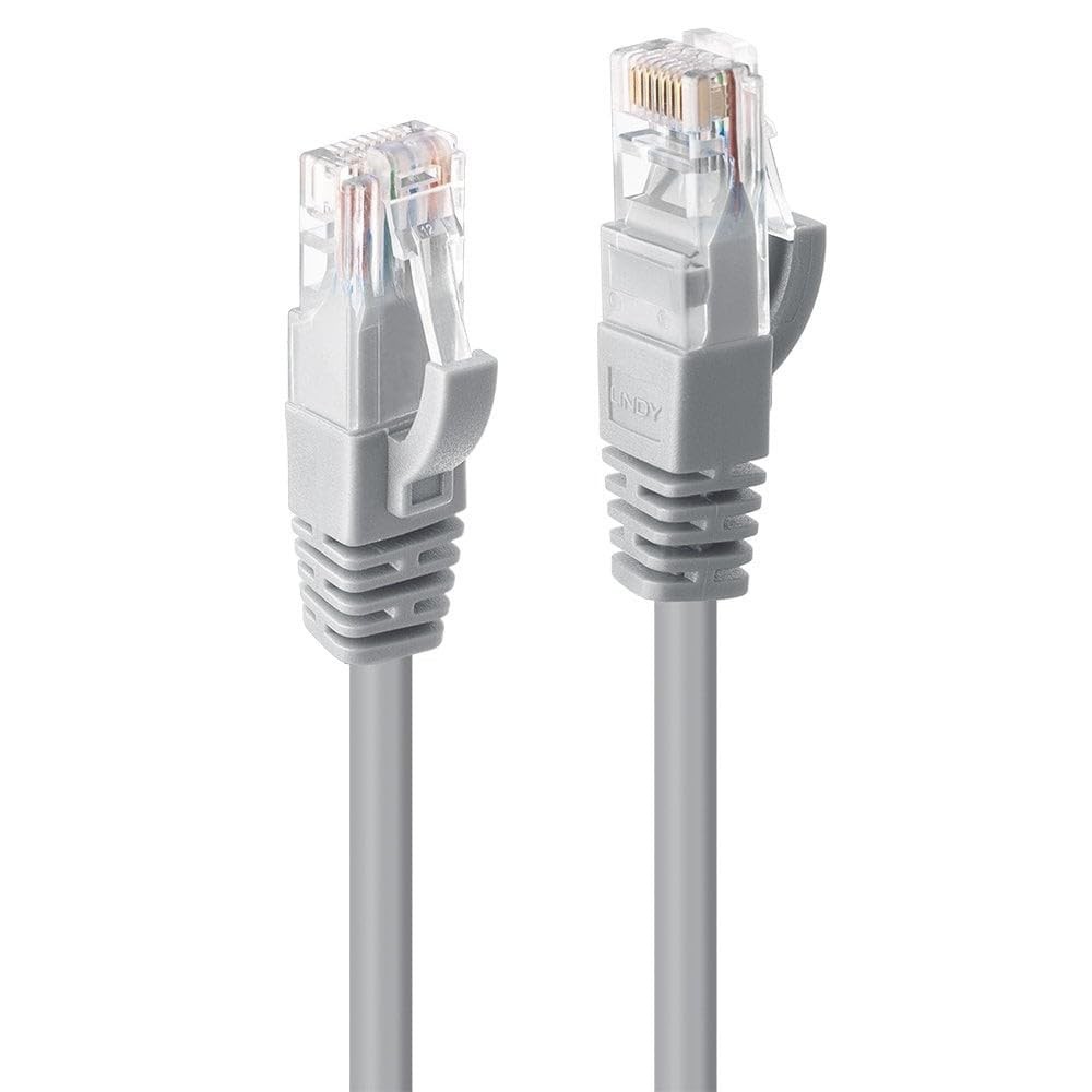 LINDY 10m Cat.6 U/UTP Network Cable, Grey 10m Grey