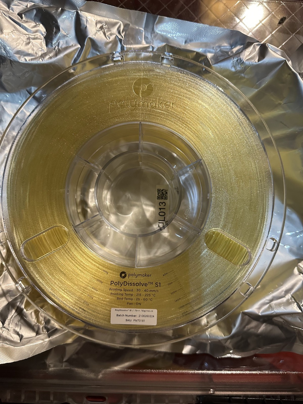 Polymaker PolyDissolve S1 PVA Support Filament 0.75kg 1.75mm NEW