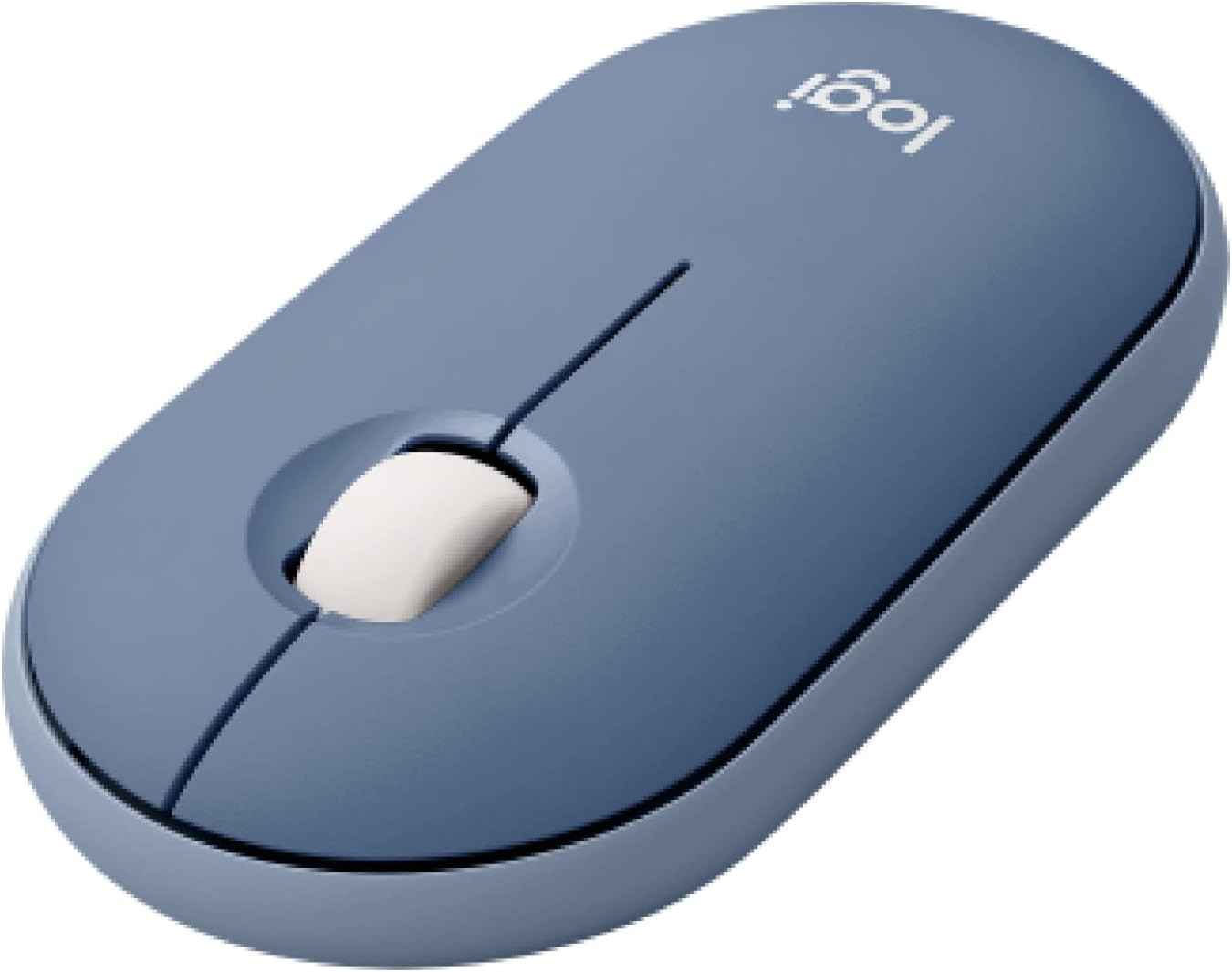 Logitech Pebble Wireless Mouse with Bluetooth or 2.4 Ghz Receiver - Blueberry
