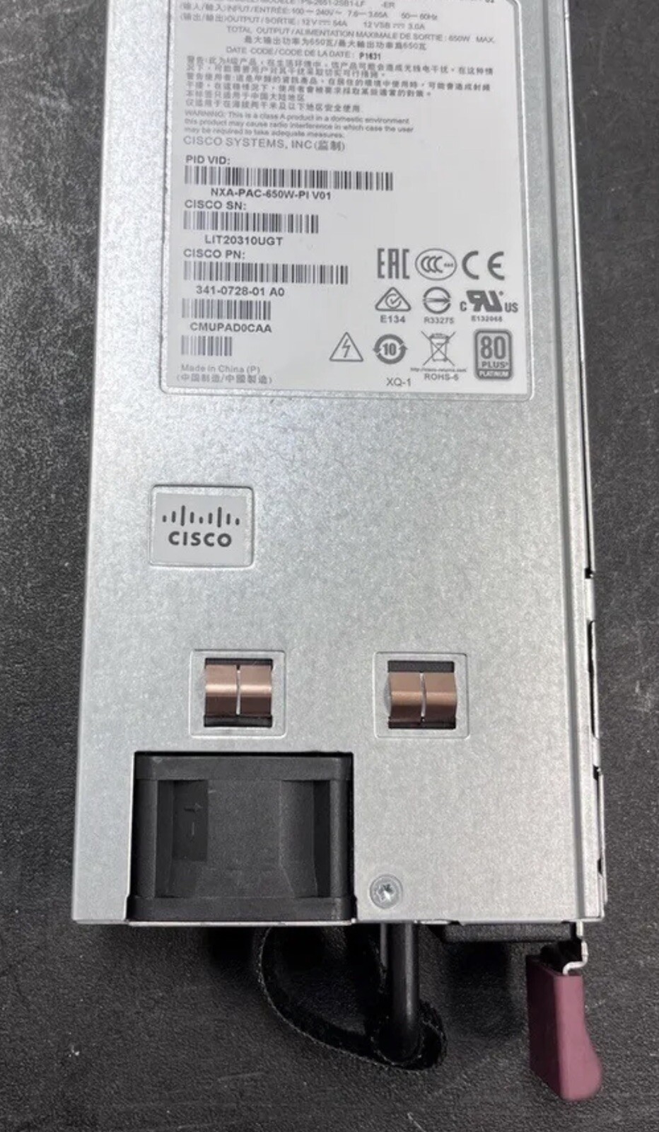 Cisco NXA-PAC-650W-PI Power Supply