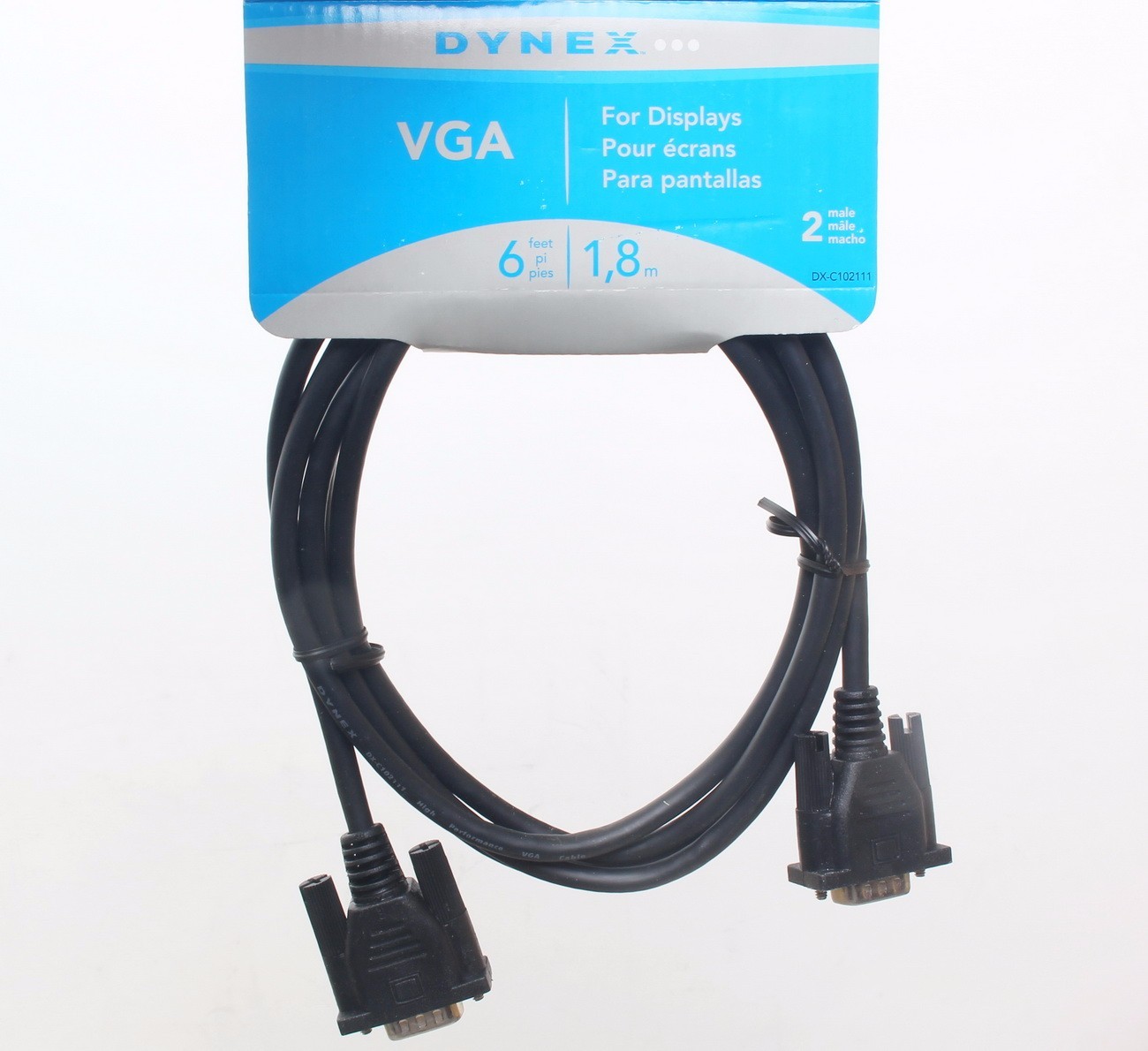 Dynex - DX-C102111 High Resolution Monitor VGA Cable Monitor Projector Computer