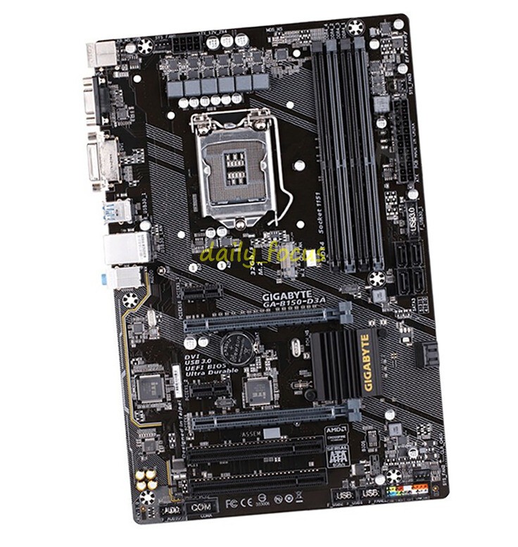 Gigabyte GA-B150-D3A Motherboard LGA 1151 Intel B150 DDR4 DIMM USB3.0 HDMI ATX