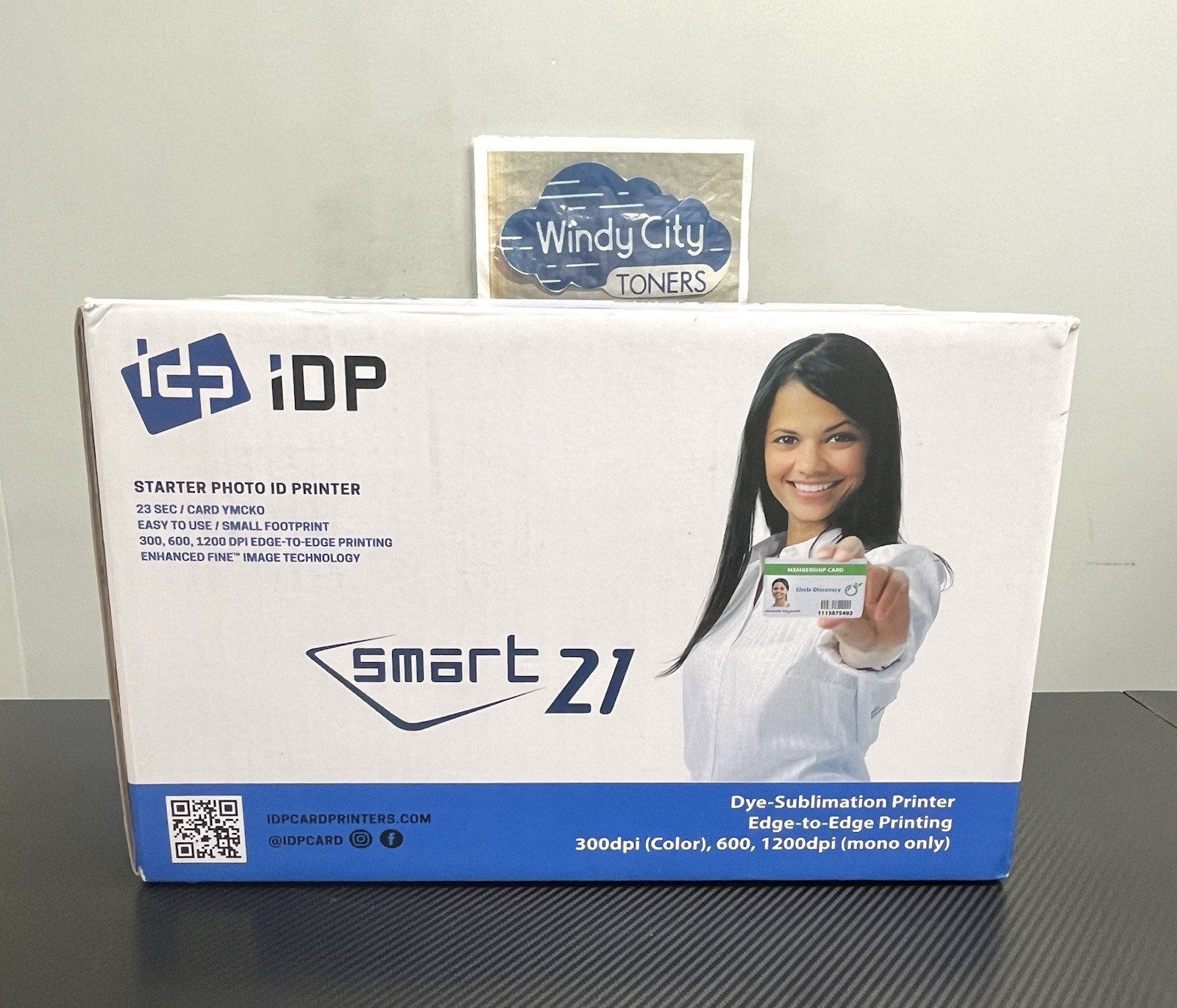 IDP SMART-21S Starter ID Printer Bundle plastic card printer color New Open Box