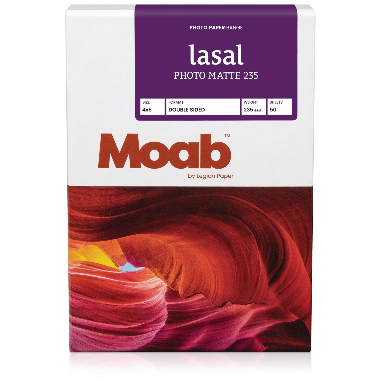 Lasal Photo Matte Paper 4x6 Double Sided Bright White 50 Sheets Archival Quality