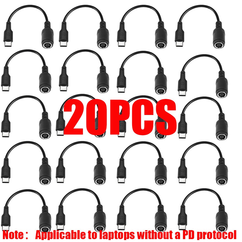 20pcs for HP DELL 100W 7.4mm Power Adapter Converter Cable To USB-C Port US