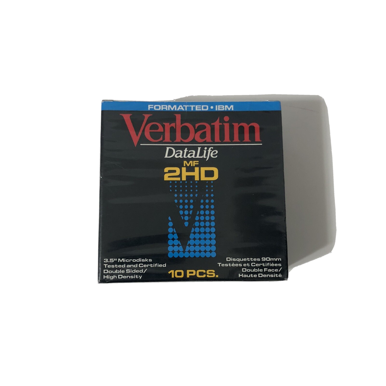 VERBATIM DATALIFE HIGH DENSITY 3 1/2" MICRO DISKS FORMATED FOR IBM NEW 10 PCS