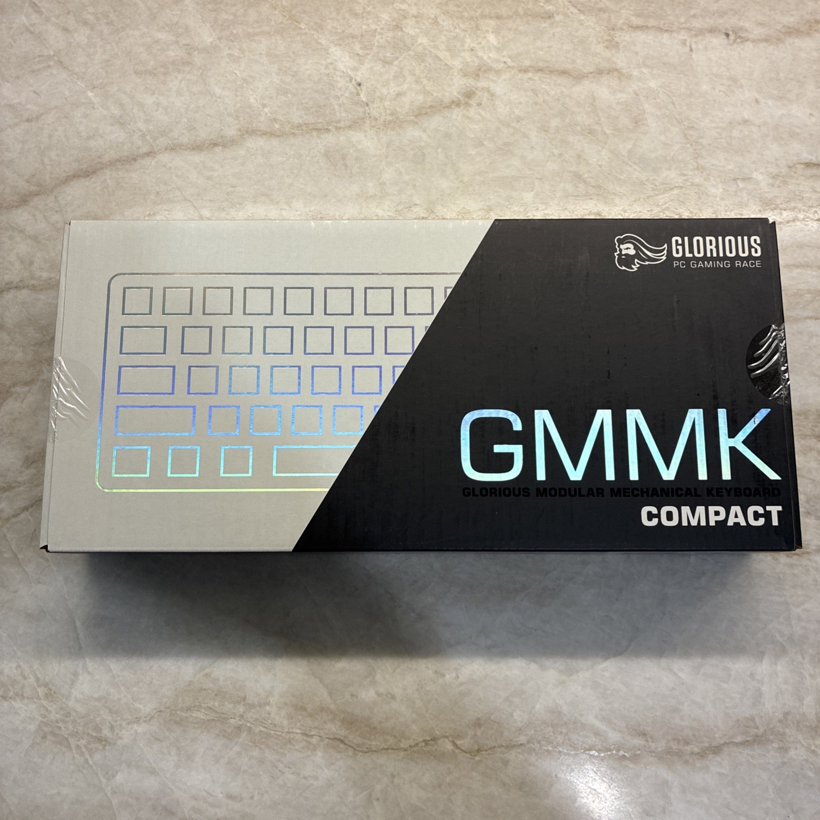 Glorious GMMK Compact 61-Key Mechanical Keyboard USB 2.0 RGB White/Silver