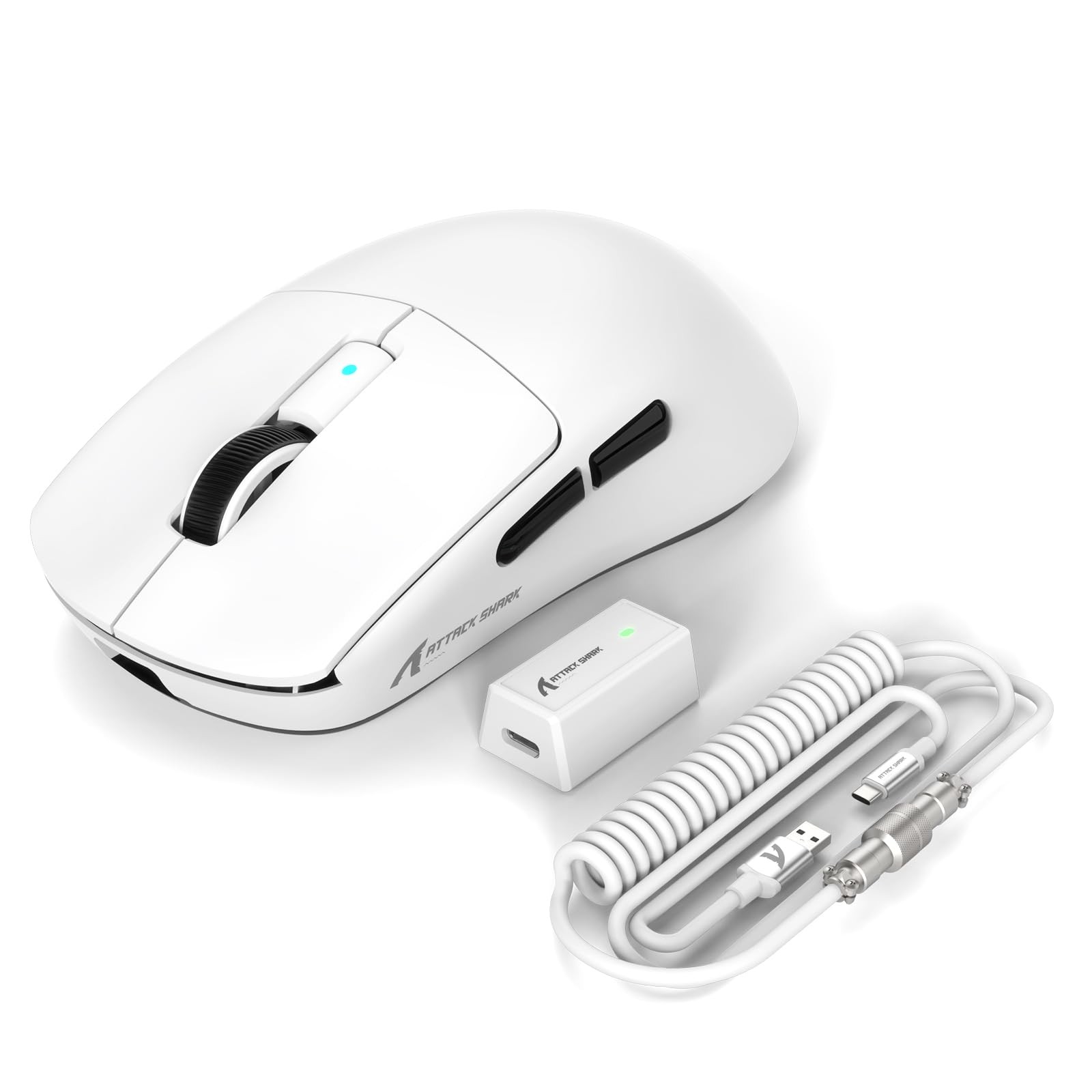ATTACK SHARK R6 39g Lightweight Wireless Gaming Mouse  White