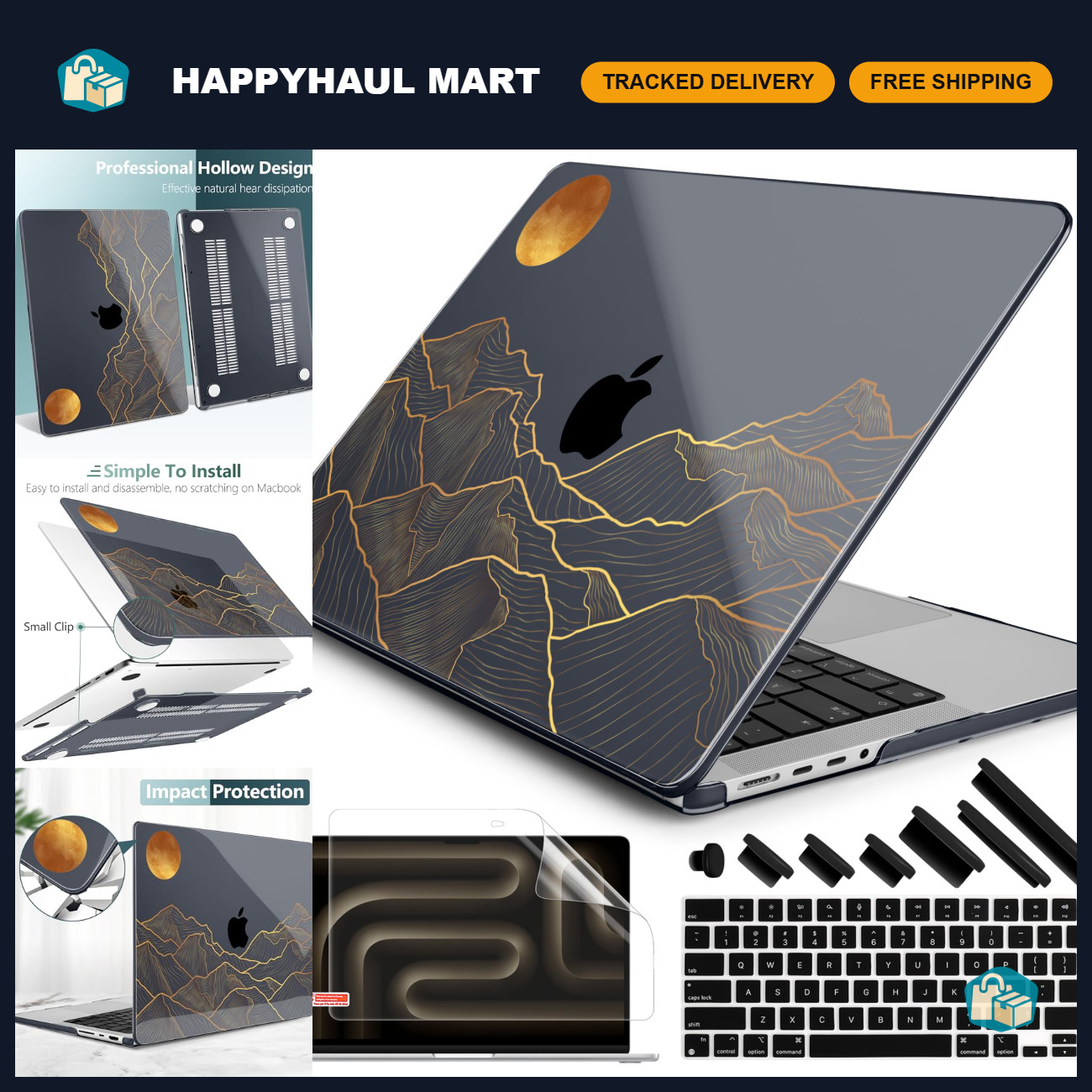 Protective Case for 14" MacBook Pro M1 M2 M3 M4 M5 - Durable, Lightweight Cover