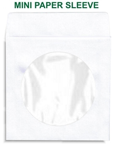 200-Pak 3-INCH MINI 80g PAPER CD SLEEVES with Window & Flap