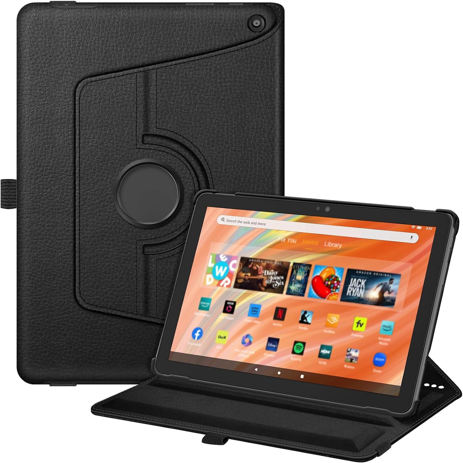 Rotating Case for All-New Fire HD 10 Tablet 13th 2023 Cover Swivel Stand Cover