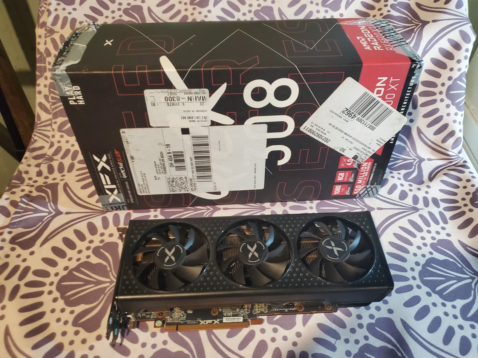XFX Speedster QICK308 Black AMD Radeon RX 6600 XT 8GB GDDR6 Graphics Card Boxed