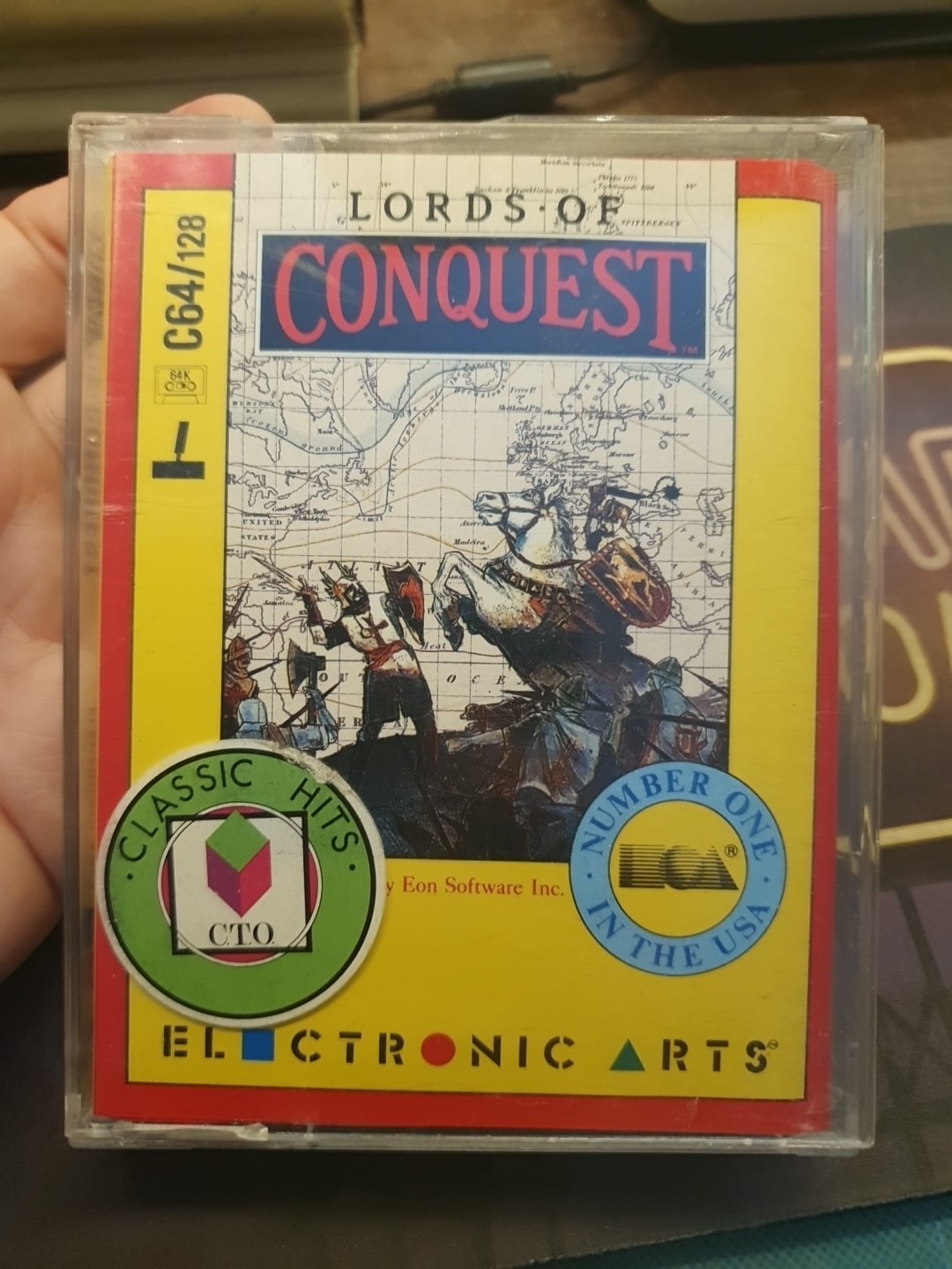 LORDS OF CONQUEST COMMODORE 64 ORIGINAL GAME CASSETTE C64 GAME ELECTRONIC ARTS