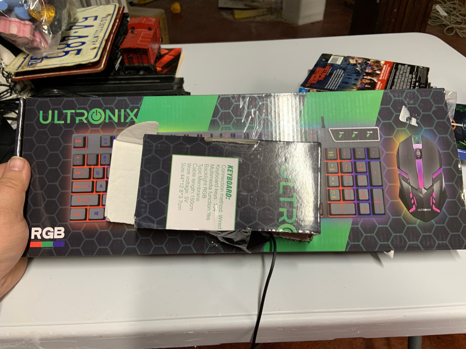 Ultronix RGB Keyboard and Mouse - Open Box / Dead Stock