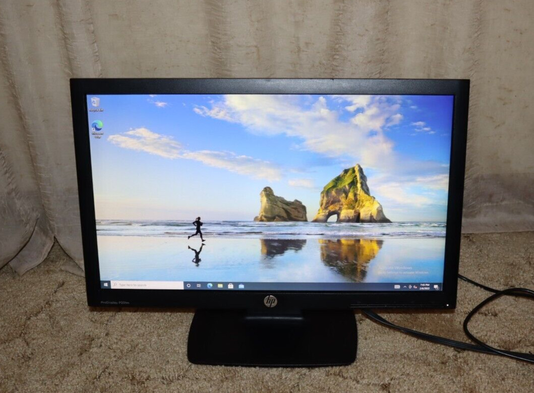 HP ProDisplay P201m 20" Widescreen LED Monitor 1600 x 900 With Cables & Stand
