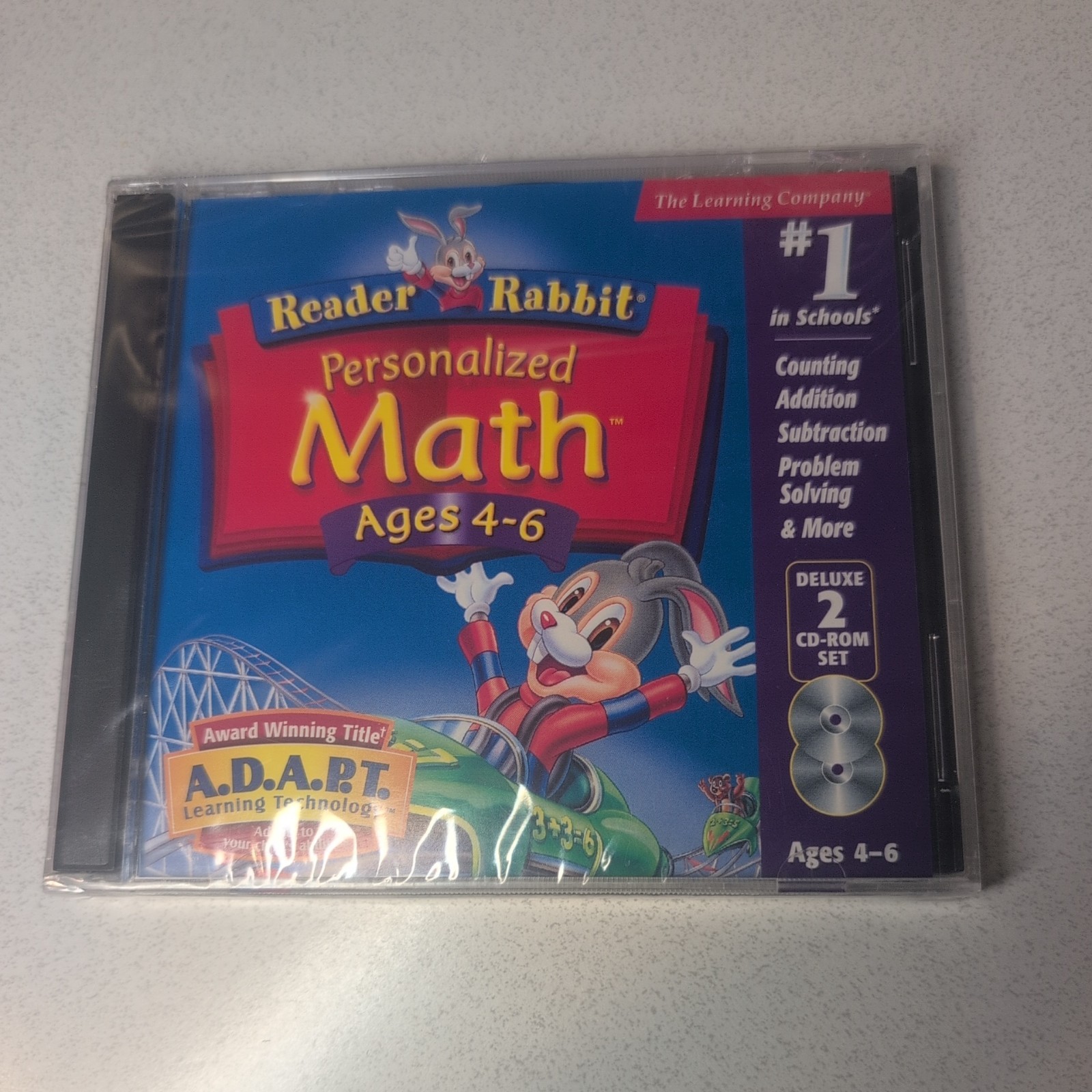 Reader Rabbit Personalized Math Age 4-6 Windows Mac CD-ROM The Learning Co  READ