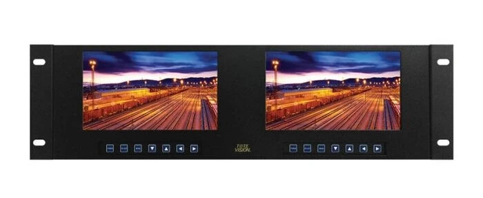 ToteVision LED-711-4K2 Dual 7 Inch 1920x1200 LCD Monitors in a Rack-Mount