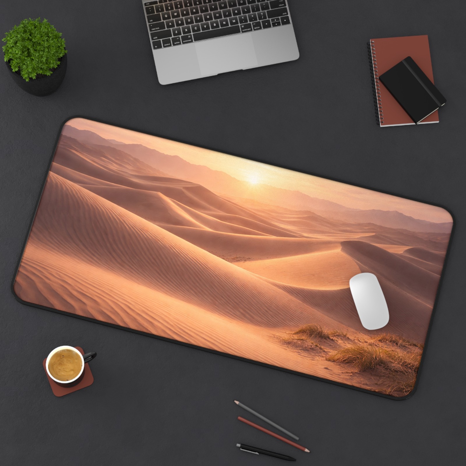 Desert Sunset Dunes Desk Mat | Landscape Mouse Pad