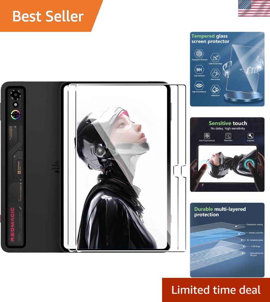 for Red-magic Astra 9.6 inch Screen Redmagic - inch, transparent