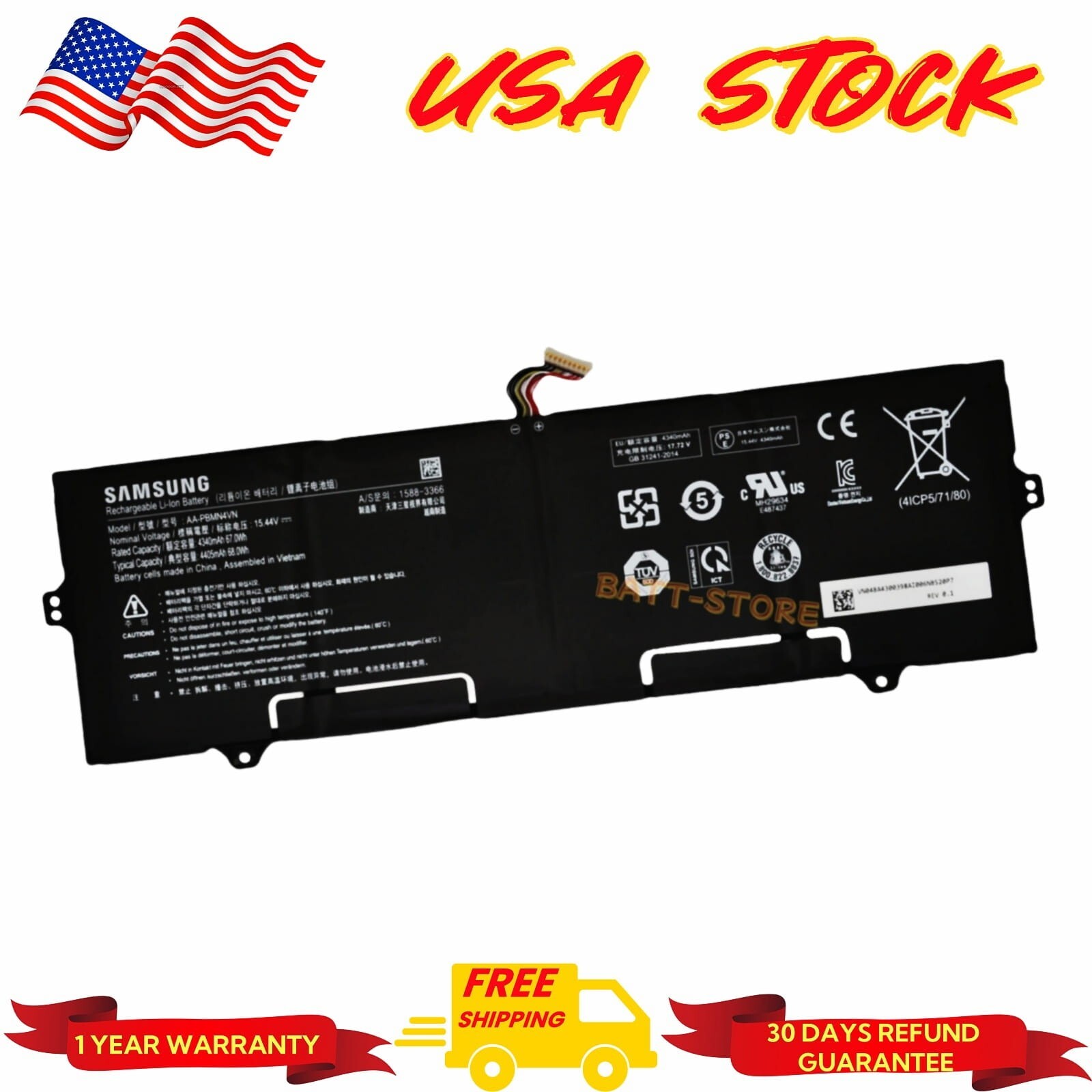 ORIGINAL AA-PBMN4VN battery for Samsung Galaxy Book Pro 360 15 NP950XDB NP950QDB