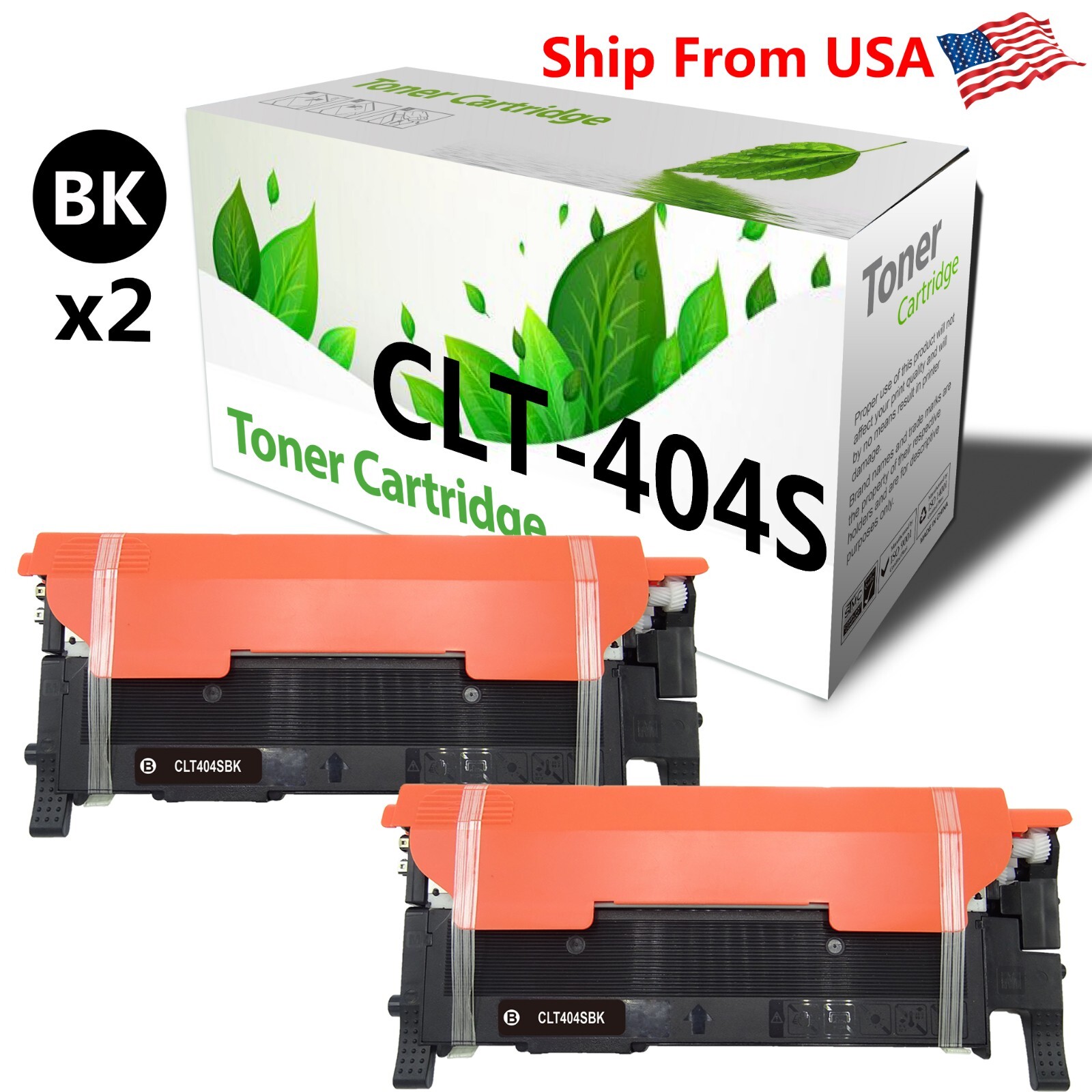 2PK CLT-404S CLT404S Black Toner Cartridge for Xpress C430W C480 C480FW Printer