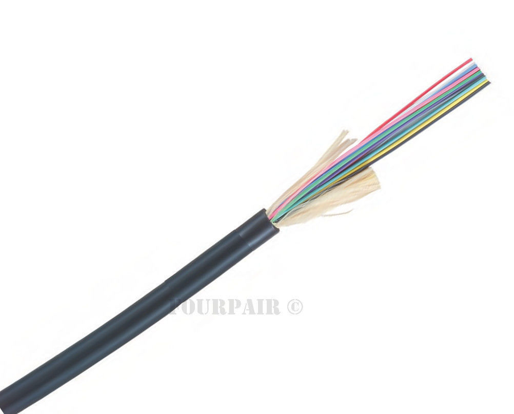 12-Strand Multimode OM3 Armored Burial Fiber Optic Cable 500ft