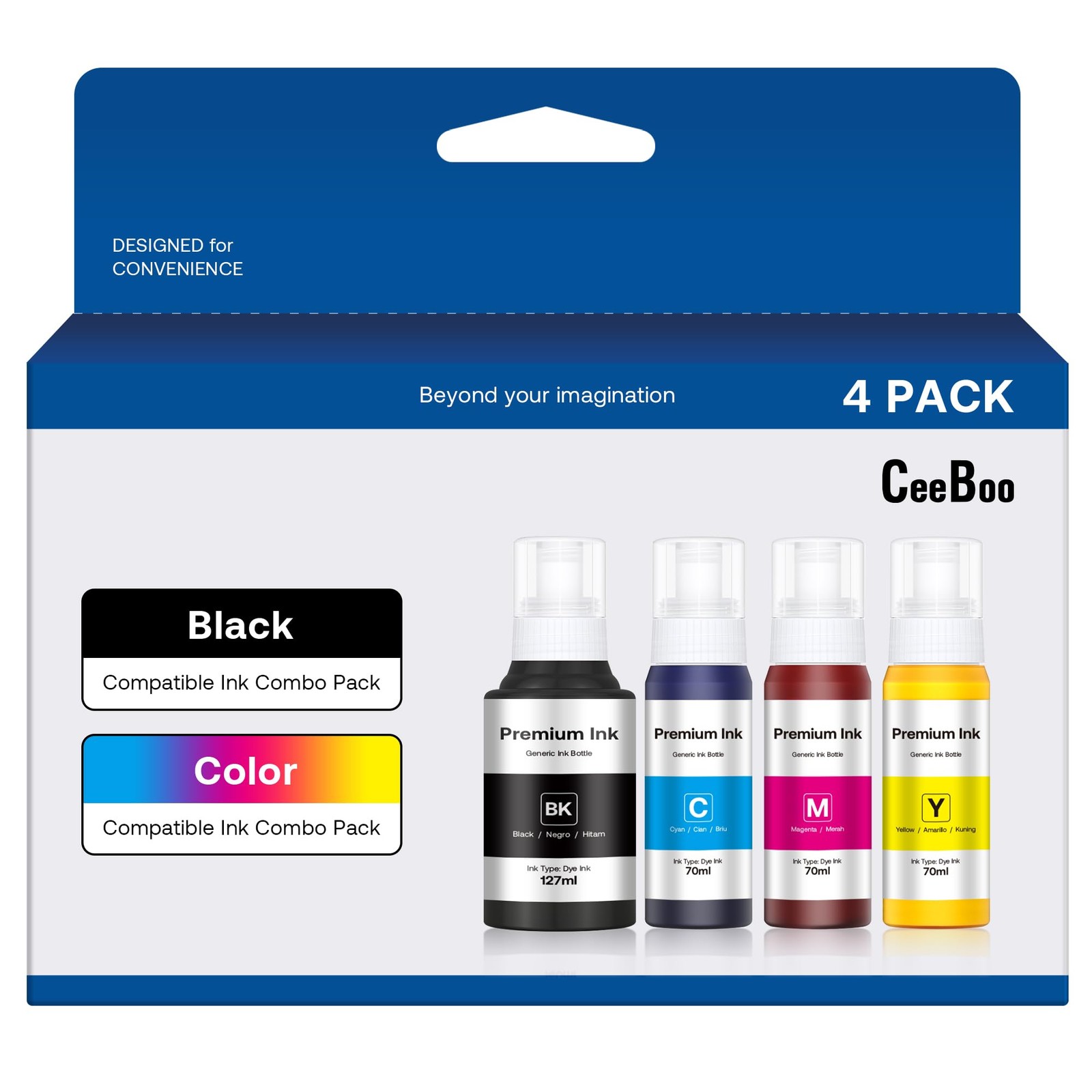 CEEBOO Compatible Ink Bottle Replacement for Epson 502 (Not Sublimation Ink), U