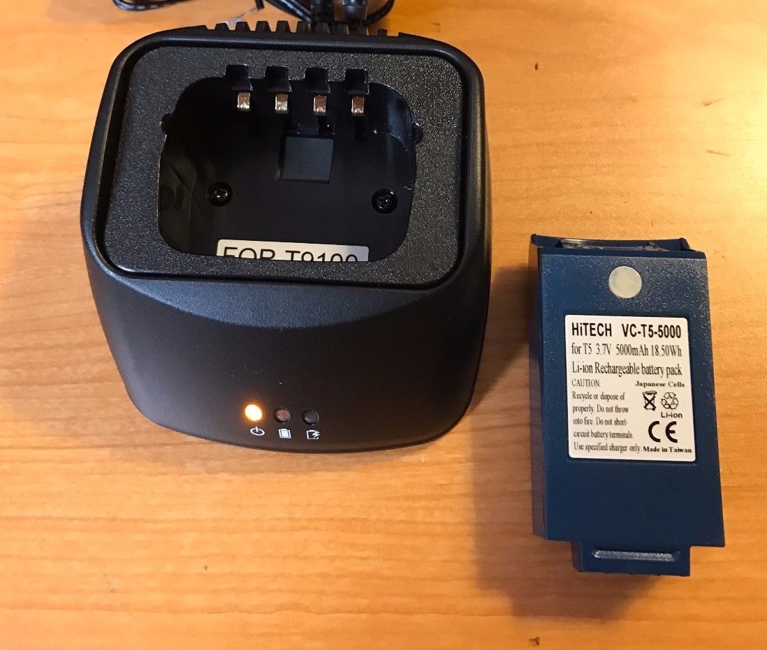 New Single Pro Charger with + 2 batteries For VOCOLLECT T5 #730022/136020805B 