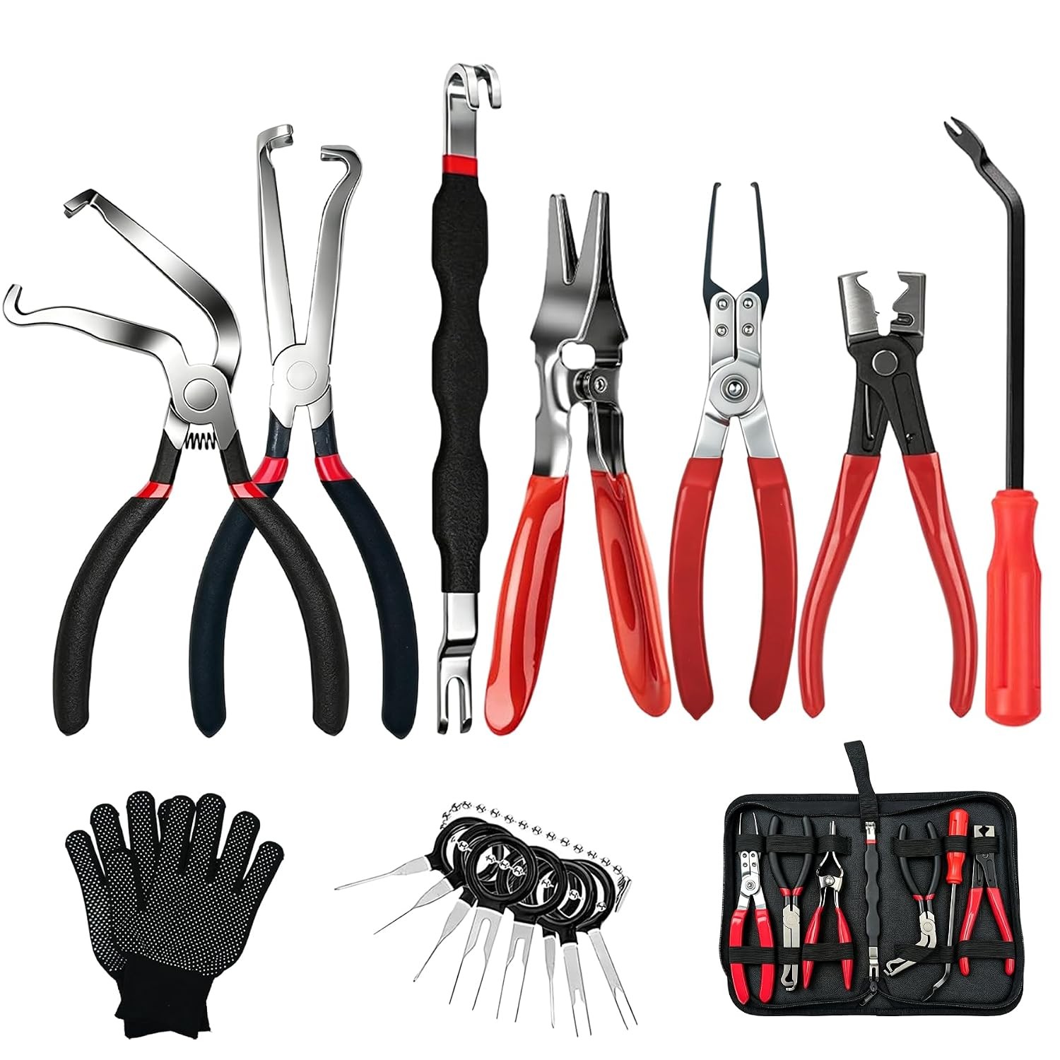 Electrical Disconnect Pliers Set 10 Pcs for Cars Trucks SUVs Automotive Tool