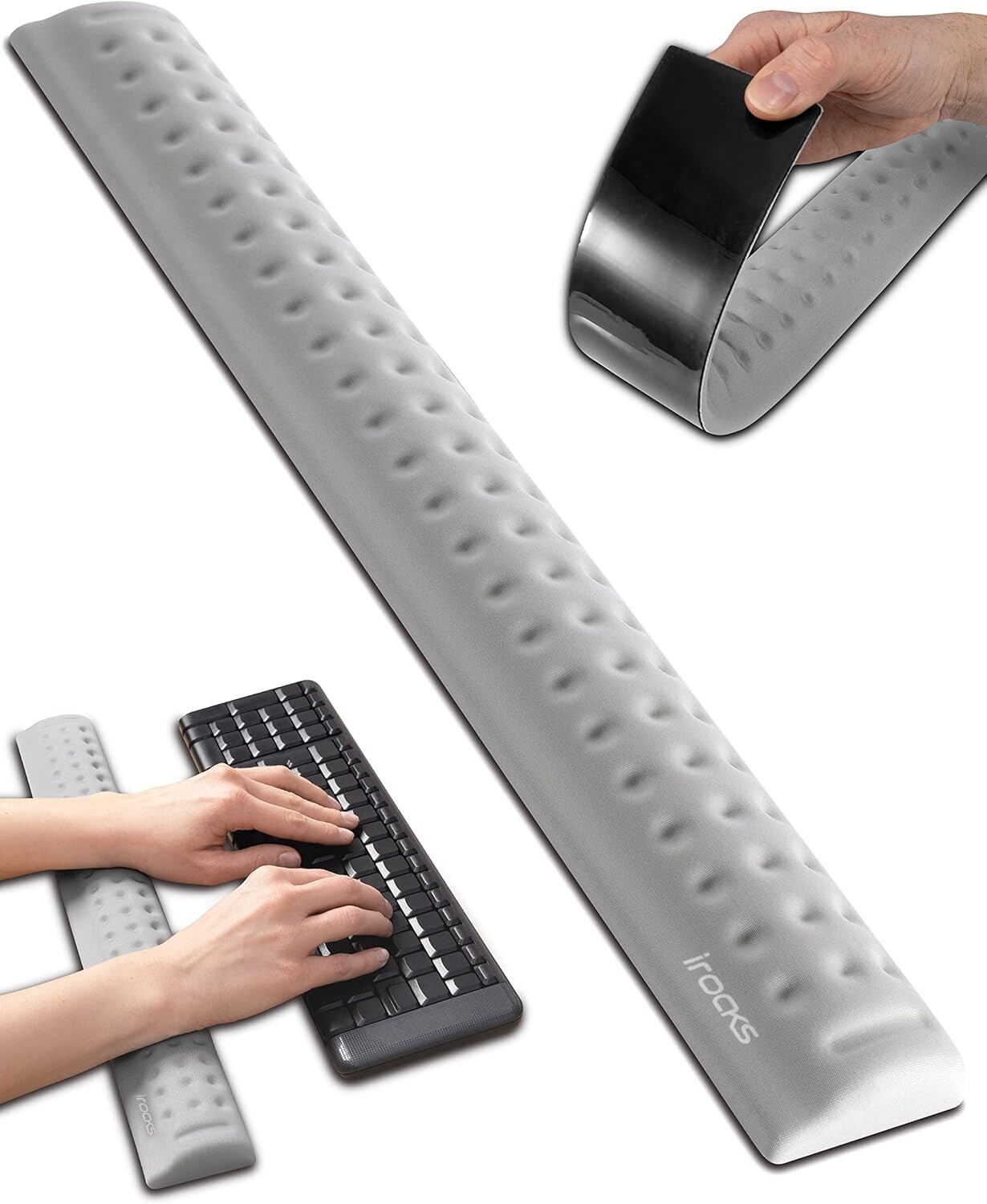 i-Rocks IRC41 Ergonomic Keyboard Memory Foam Wrist Rest Pad with Anti-Slip Base