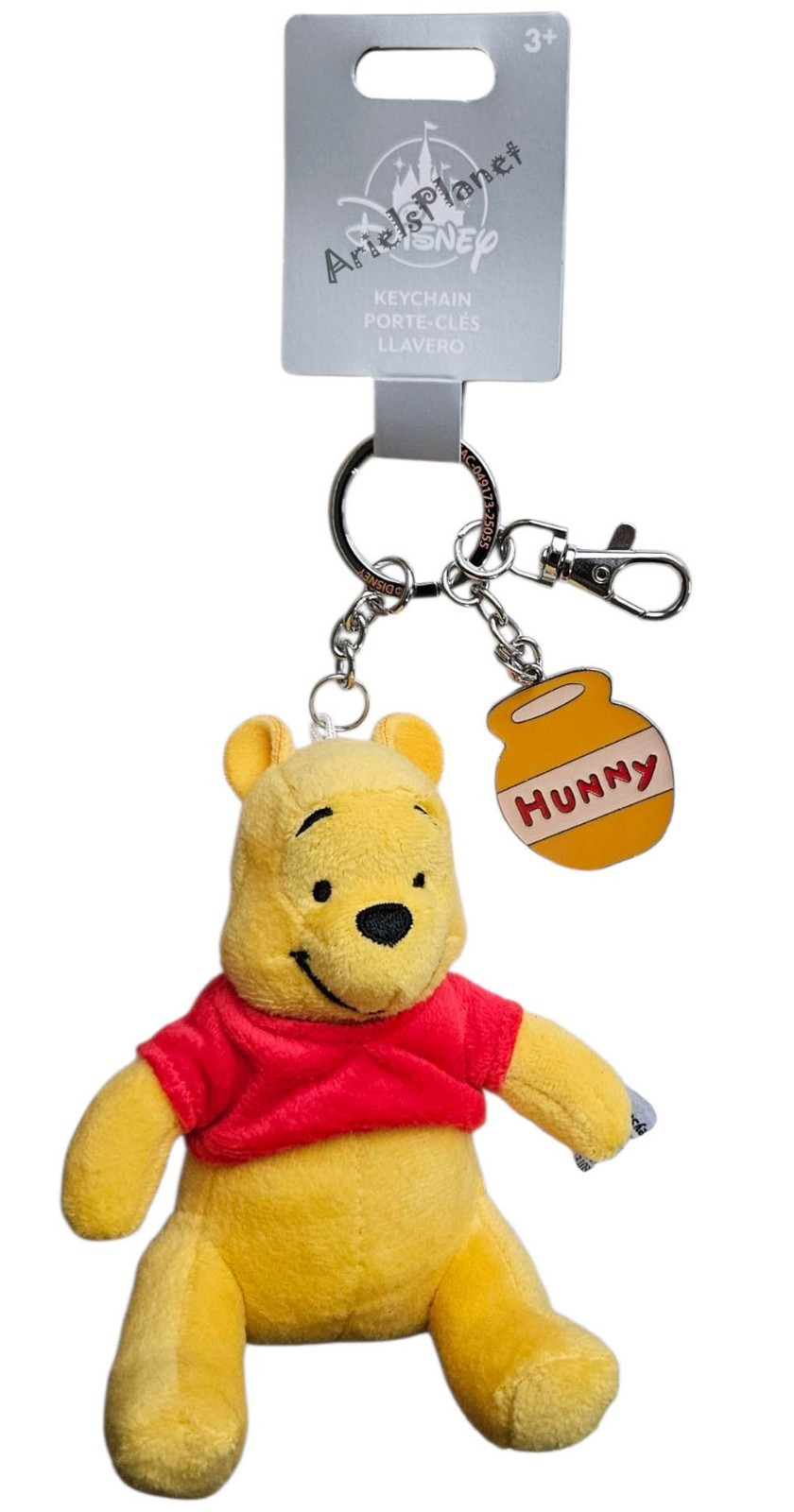 Disney Parks Winnie The Pooh Bag Charm Keychain Plush