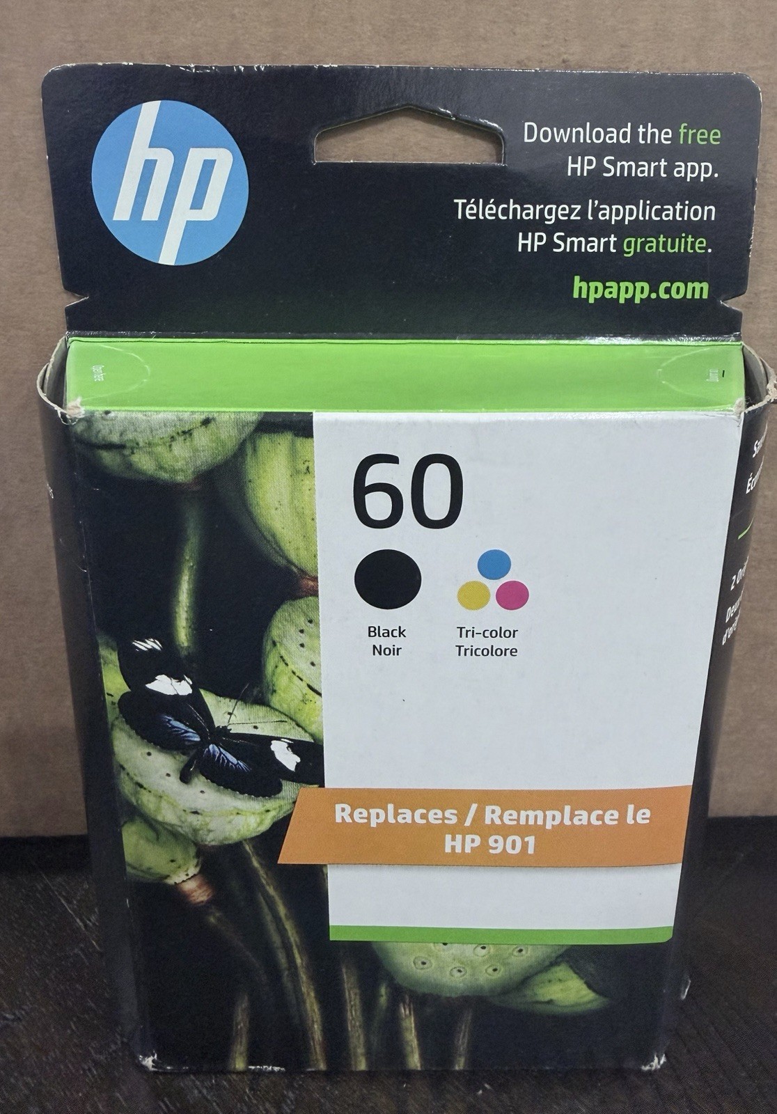 HP 60 Original Ink Cartridge - Black and Tri-Color Brand New Exp 2/2025