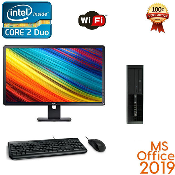 Fast HP Desktop Computer PC Core 2 Duo SSD 1TB 16GB 23" WiFi Win10 OFFICE 2019