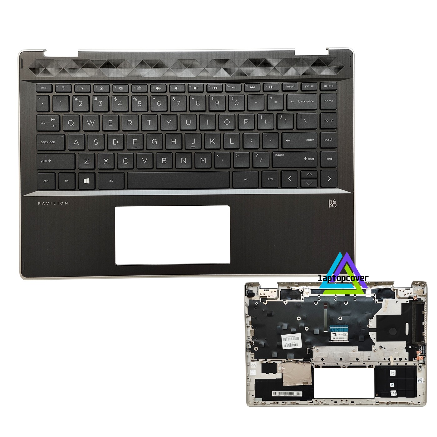 New For HP Pavilion x360 14-DH 14T-DH Palmrest Keyboard Backlit L53795-001 Black