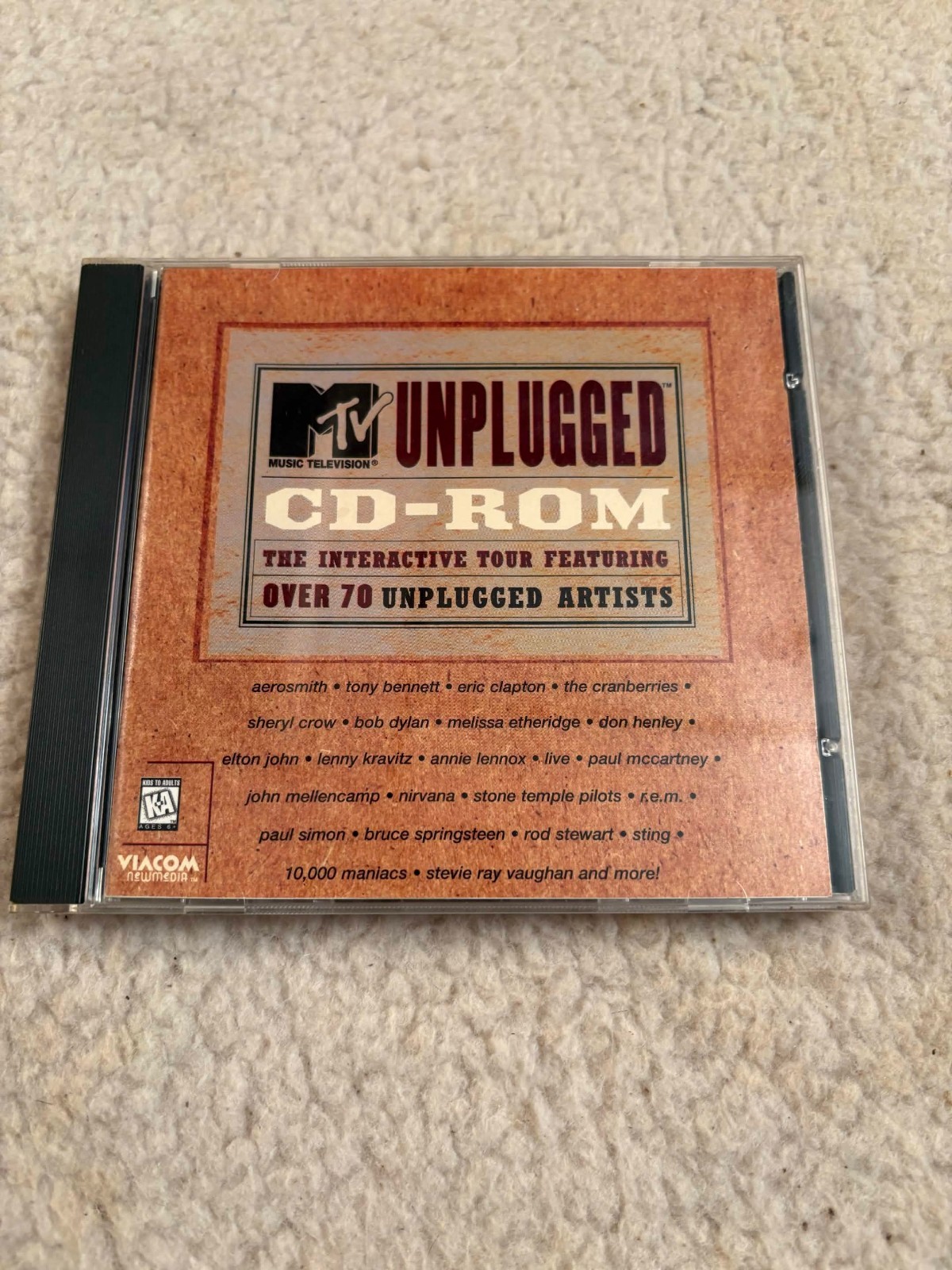 MTV Unplugged CD-ROM Interactive Tour Featuring 70 Artists - Rare - 1995 Vintage