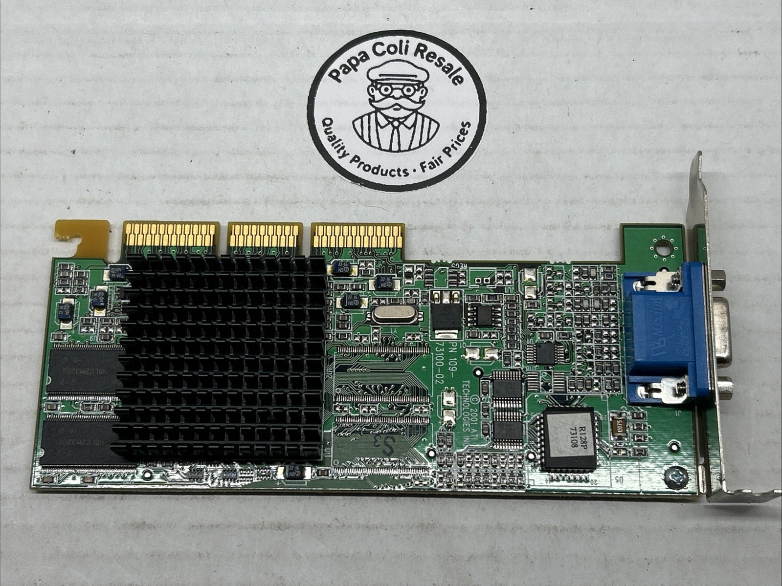 Vintage 2001 ATI Rage 128 Ultra AGP Video Card 109-73100-02 Tested