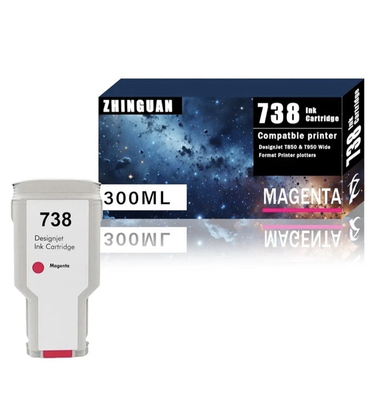 738 Photo Magenta Ink Cartridge (300ml) for HP DesignJet T850 T950 Wide Format P