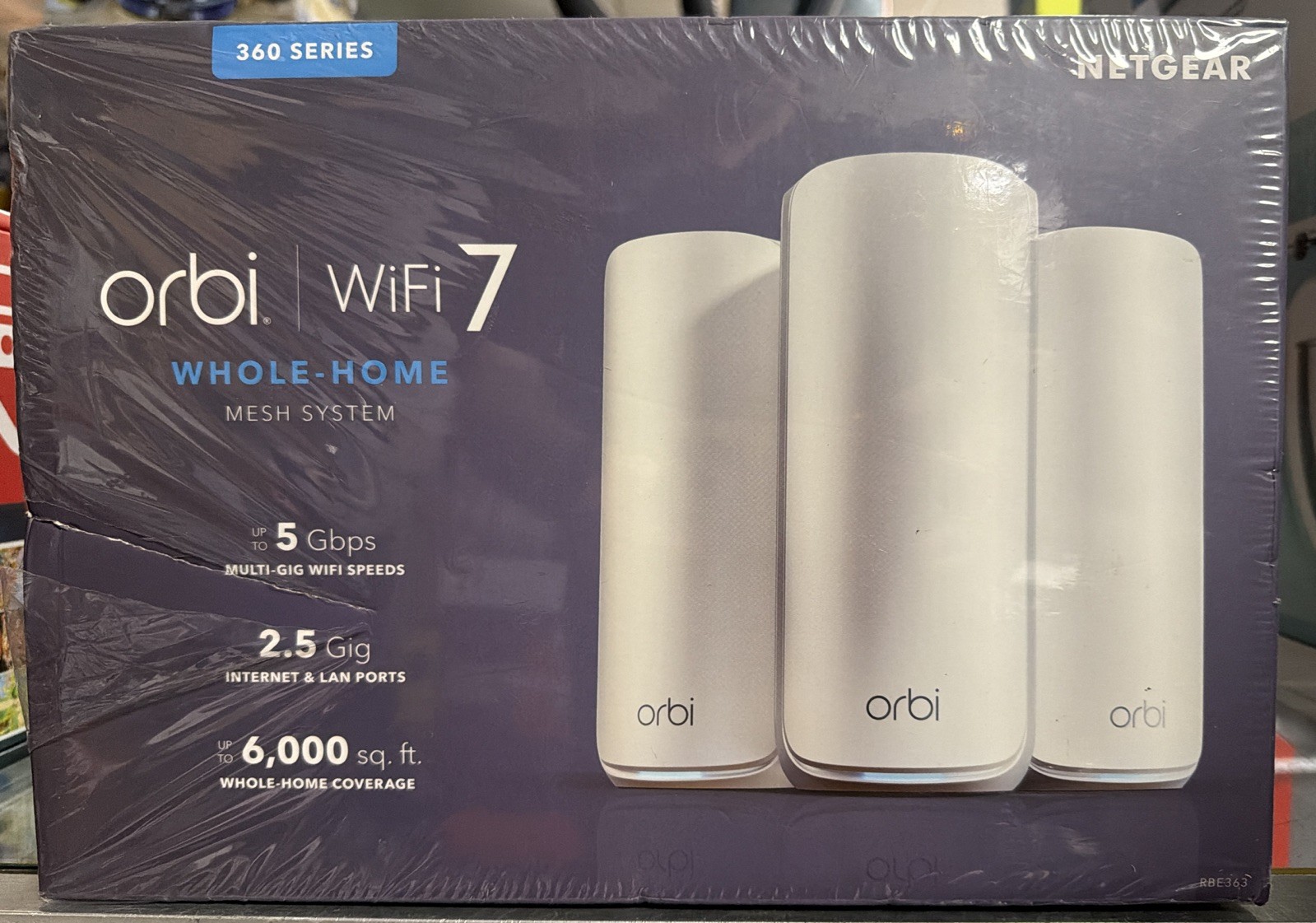 NETGEAR Orbi Dual-Band WiFi 7 Mesh Network System (RBE363-100NAS)... FREE S&H