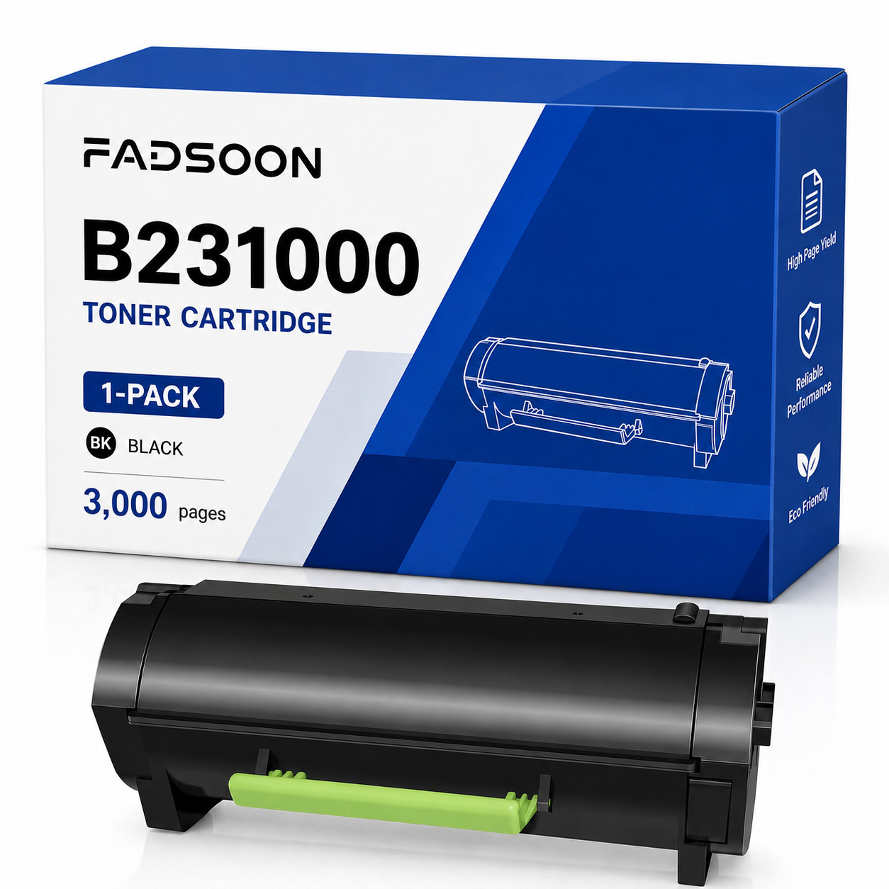 B231000 1PK BK Standard Yield Toner Cartridge Replacement for B2338dw B2442dw