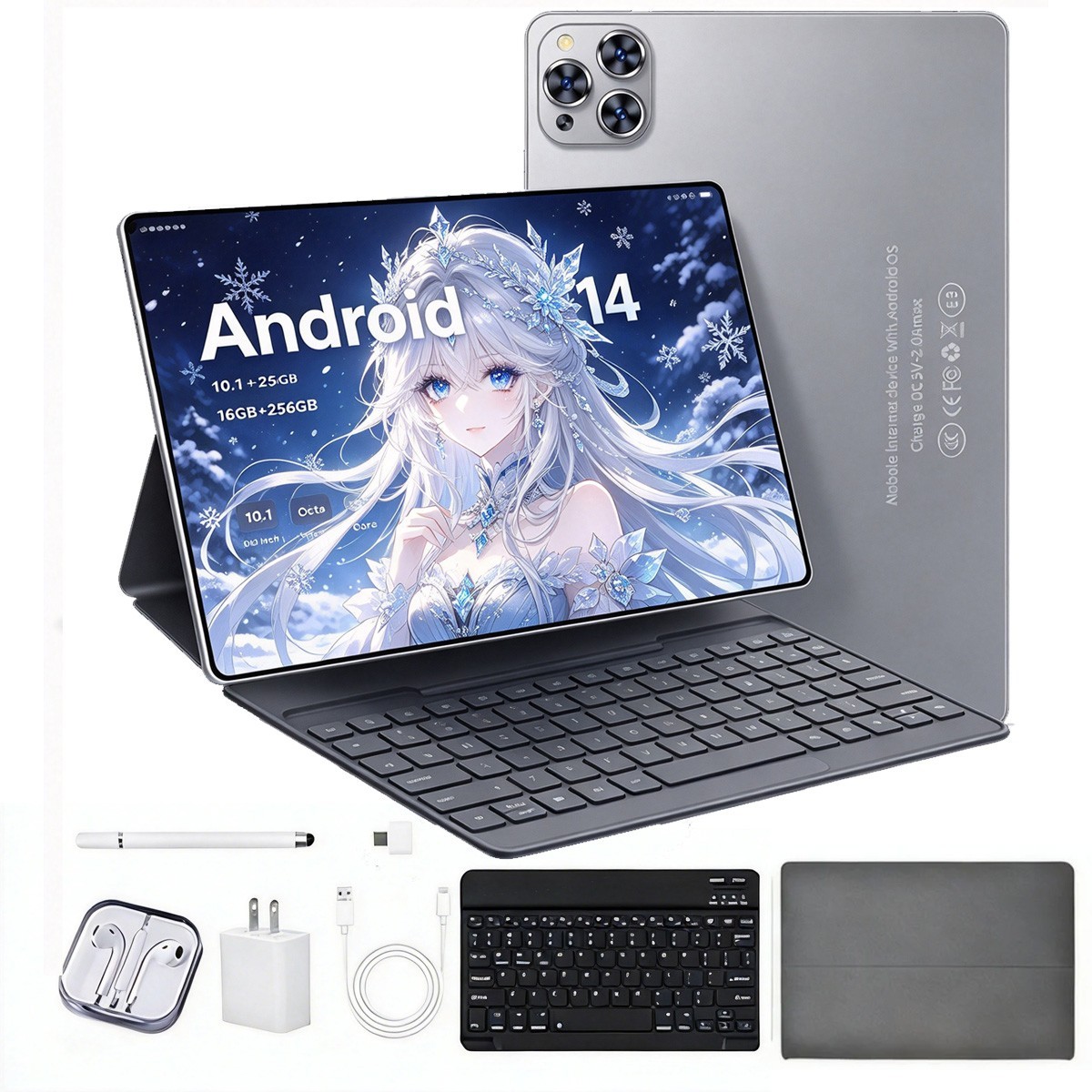 Android 14 Tablet 10.1" 16GB+256GB 8000mAhBluetooth 5.0 WiFi 5G Octa Core PAD