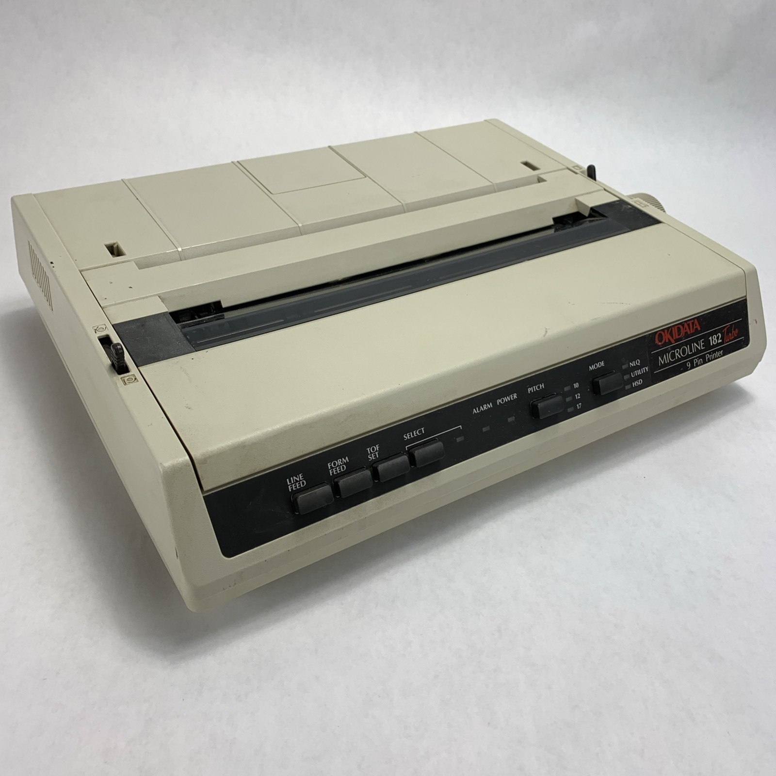 Okidata Microline 182 Turbo 9-Pin Dot Matrix Printer GE5250U - No Ribbon No Cord