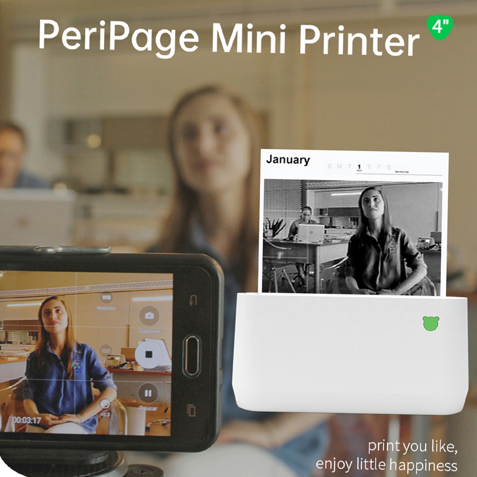 A9s Mini Portable Photo Mobile Printer 304dpi BT Wireless Thermal Print KFPS