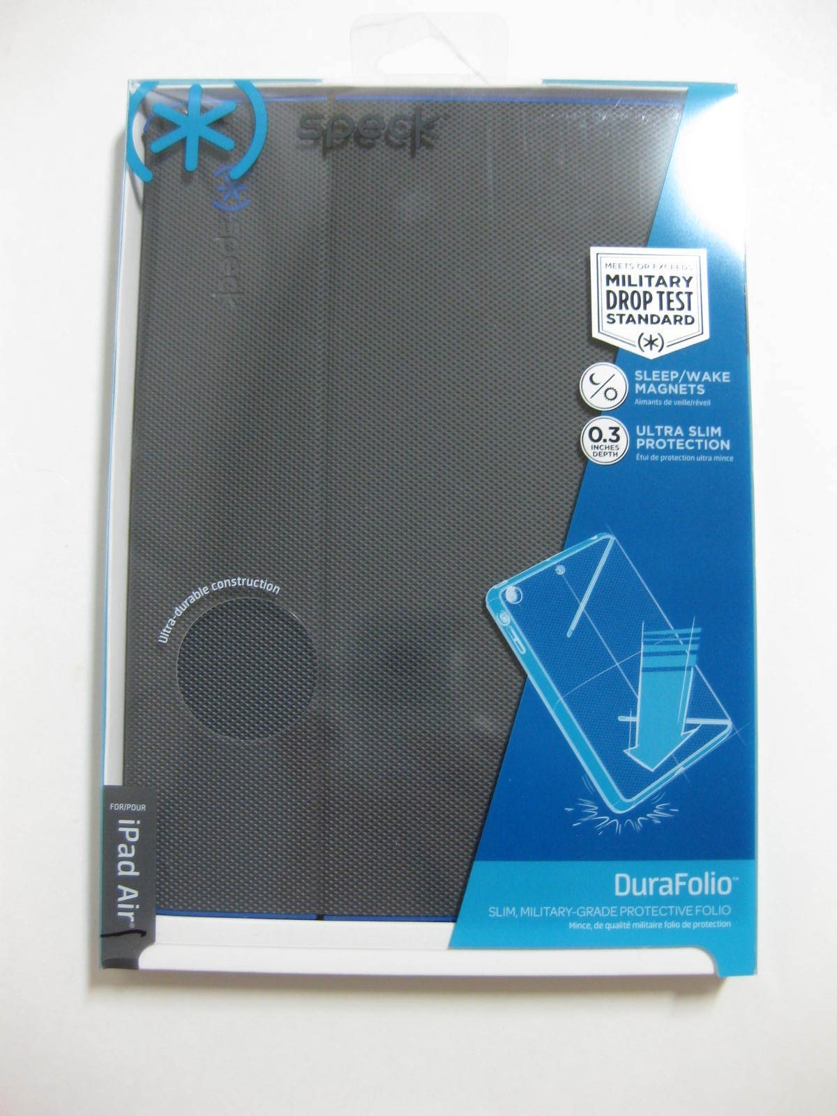 SPECK SPK-A3285 DURAFOLIO iPad Air Sleep/Wake Magnets SLATE GRAY/BLUE BRAND NEW